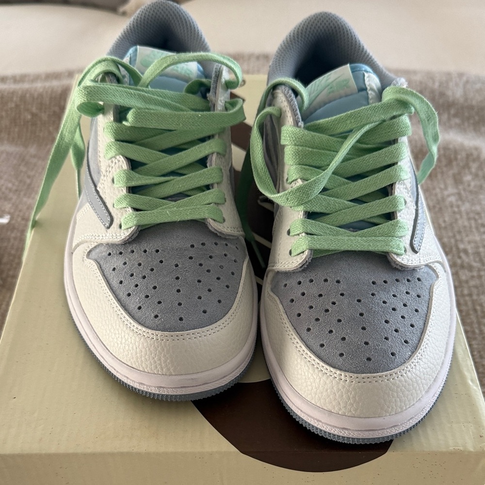 Nike Gray and Mint Green Athletic Shoes